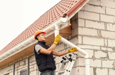 Pose et remplacement de gouttières à Gaudiempré